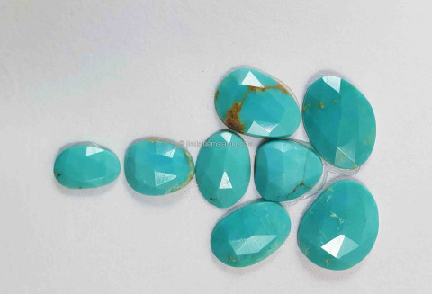 Turquoise Rose cut Slices