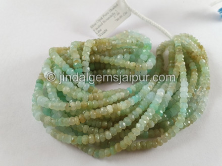 Blue Opal Peruvian Shaded Faceted Roundelle Beads Blue Opal Peruvian Shaded Faceted Roundelle Beads