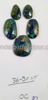 Azurite Malachite Rose Cut Slices
