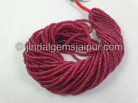 Ruby Longido Smooth Roundelle Beads