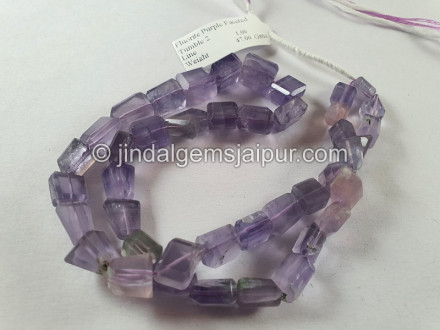Yttrium Purple Fluorite Faceted Nugget Beads Yttrium Purple Fluorite Faceted Nugget Beads