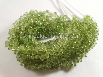 Basil Green Tourmaline Faceted Drops Beads Basil Green Tourmaline Faceted Drops Beads