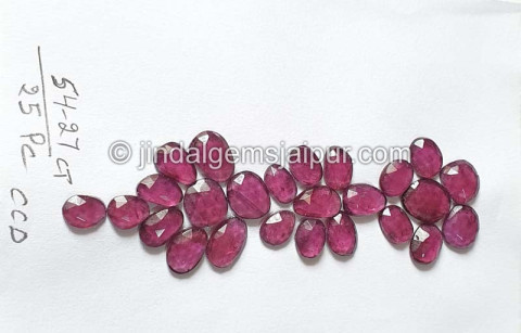 Purple Rhodolite Garnet Rose Cut Slices Purple Rhodolite Garnet Rose Cut Slices