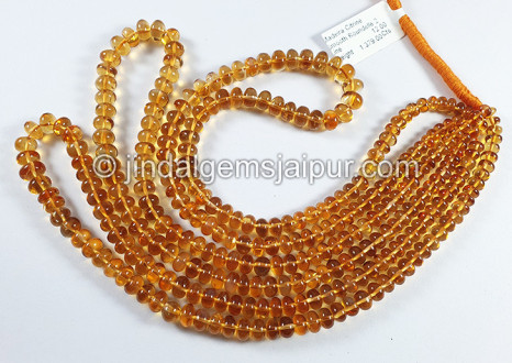 Madeira Citrine Smooth Roundelle Shape Beads