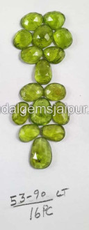 Peridot Rose Cut Slices