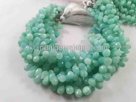 Amazonite Faceted Drops Beads