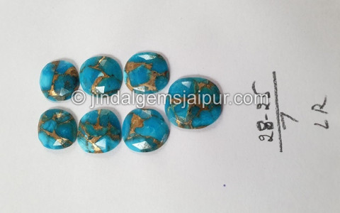 Copper Mohave Turquoise Rose Cut Slices