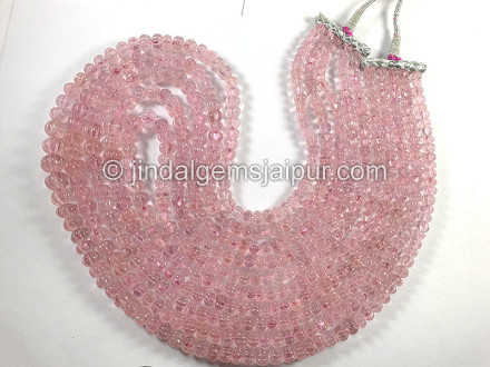 Pink Morganite Carved Pumpkin Shape Beads