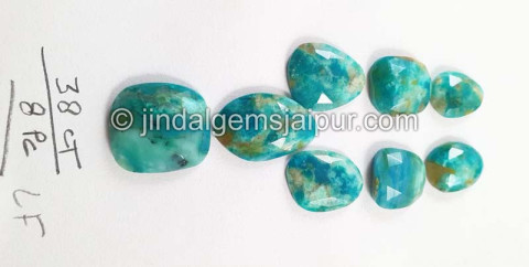 Blue Opalina Rose Cut Slices