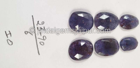 Iolite Sunstone Rose Cut Slices Iolite Sunstone Rose Cut Slices