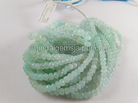 Blue Opal Peruvian Shaded Faceted Roundelle Beads Blue Opal Peruvian Shaded Faceted Roundelle Beads