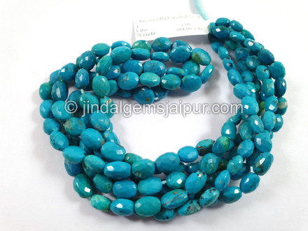 Blue Chrysocolla Faceted Oval Beads