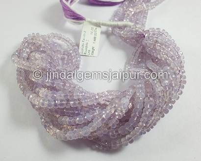 Scorolite Or Lavender Quartz Faceted Roundelle Shape Beads Scorolite Or Lavender Quartz Faceted Roundelle Shape Beads