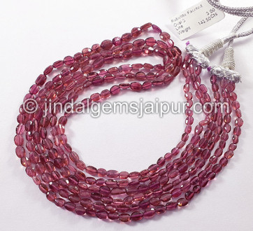Rubellite Faceted Oval Shape Beads Rubellite Faceted Oval Shape Beads