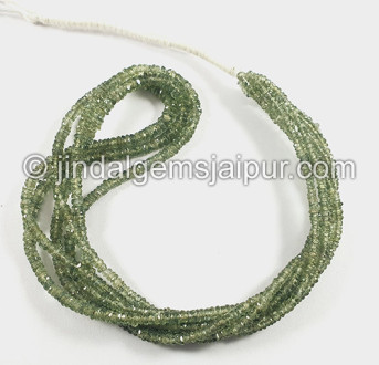 Green Sapphire Faceted Tyre Shape Beads Green Sapphire Faceted Tyre Shape Beads