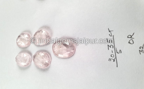 Morganite Rose Cut Slices Morganite Rose Cut Slices