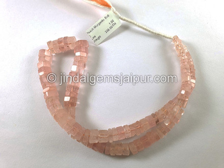 Peach Morganite Bolt Shape Beads