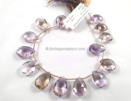 Ametrine Far Faceted Pear Beads
