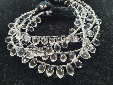 Crystal Quartz Faceted Chandelier Drops Beads Crystal Quartz Faceted Chandelier Drops Beads