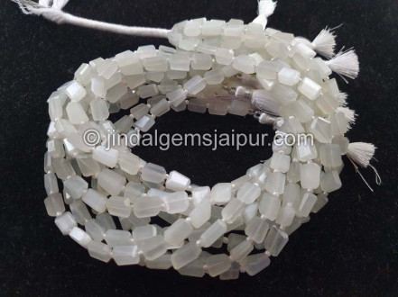 White Moonstone Faceted Nugget Beads White Moonstone Faceted Nugget Beads
