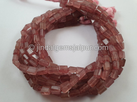 Pink Strawberry Quartz Faceted Nugget Beads Pink Strawberry Quartz Faceted Nugget Beads