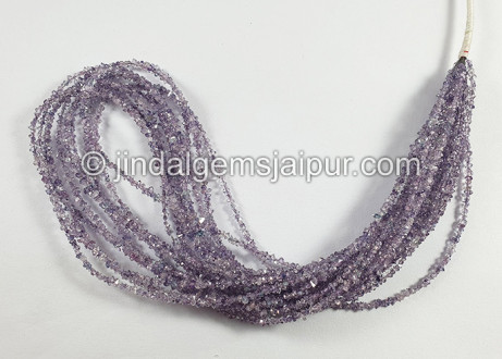 Light Purple Double Terminated Diamond Quartz Beads