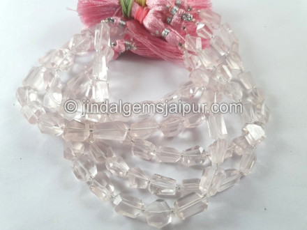 Rose Quartz Faceted Nugget Beads Rose Quartz Faceted Nugget Beads