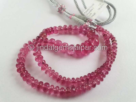 Rubellite Tourmaline Smooth Roundelle Beads Rubellite Tourmaline Smooth Roundelle Beads