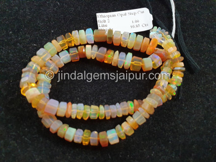 Orange Ethiopian Step Cut Bolt Beads Orange Ethiopian Step Cut Bolt Beads