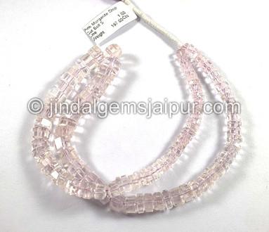 Pink Morganite Step Cut Bolt Shape Beads Pink Morganite Step Cut Bolt Shape Beads