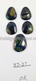 Azurite Malachite Rose Cut Slices
