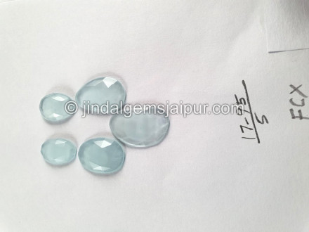 Milky Aquamarine Rose Cut Slices