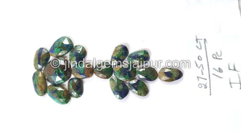 Azurite Malachite Rose Cut Slices