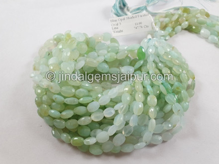 Blue Opal Peruvian Shaded Faceted Oval Beads Blue Opal Peruvian Shaded Faceted Oval Beads