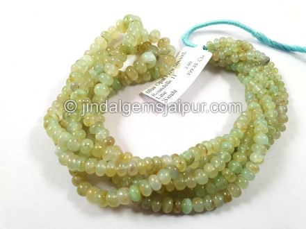 Natural Peruvian Canary Opal Smooth Roundelle Beads Natural Peruvian Canary Opal Smooth Roundelle Beads
