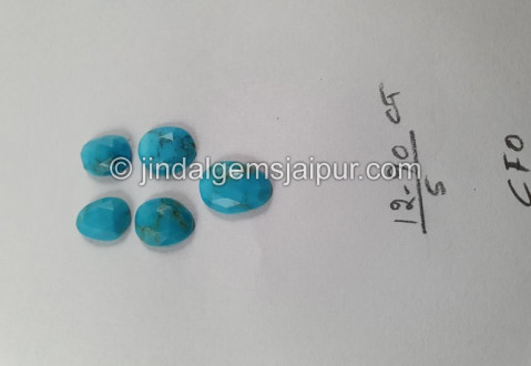 Black Spiderweb Turquoise Rose Cut Slices