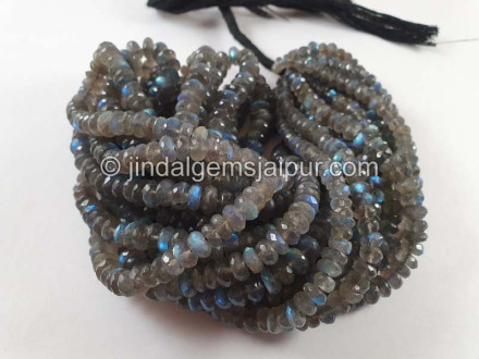 Labradorite Faceted Rondelle Beads