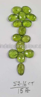 Peridot Rose Cut Slices