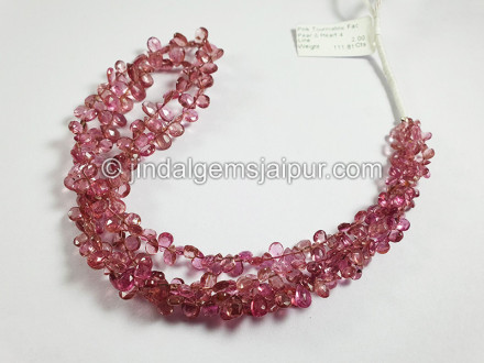 Pink Tourmaline Faceted Pear & Heart Shape Beads Pink Tourmaline Faceted Pear & Heart Shape Beads