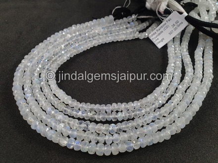 White Rainbow Faceted Roundelle Small Shape Beads White Rainbow Faceted Roundelle Small Shape Beads