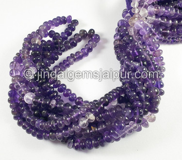Amethyst Shaded Smooth Roundelle Shape Beads Amethyst Shaded Smooth Roundelle Shape Beads