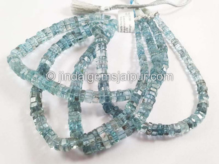 Santa Maria Moss Aquamarine Bolt Shape Beads Santa Maria Moss Aquamarine Bolt Shape Beads