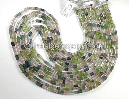 Pastel Afghan Tourmaline Pipe Shape Beads