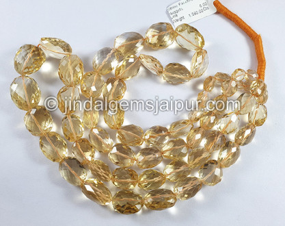 Citrine Faceted Nuggets Shape Beads