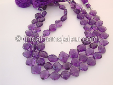 Amethyst Faceted Kite Beads