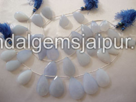 Chalcedony Far Faceted Pear Shape Beads Chalcedony Far Faceted Pear Shape Beads