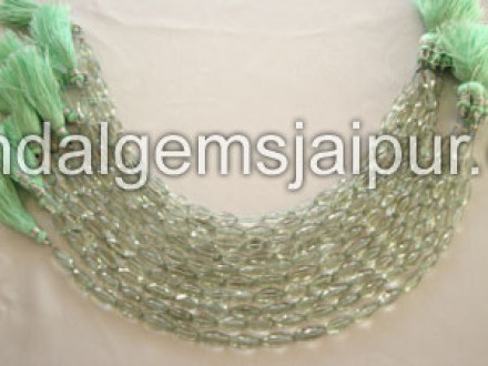 Green Amethyst Faceted Cardamom Shape Beads Green Amethyst Faceted Cardamom Shape Beads