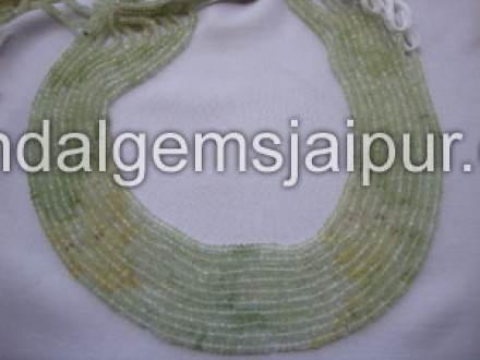 Prehnite Shaded Faceted Roundelle Shape Beads Prehnite Shaded Faceted Roundelle Shape Beads
