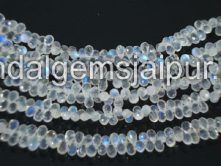 White Rainbow Faceted Drops Shape Beads White Rainbow Faceted Drops Shape Beads