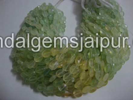 Multi Prenite Faceted Oval Shape Beads Multi Prenite Faceted Oval Shape Beads